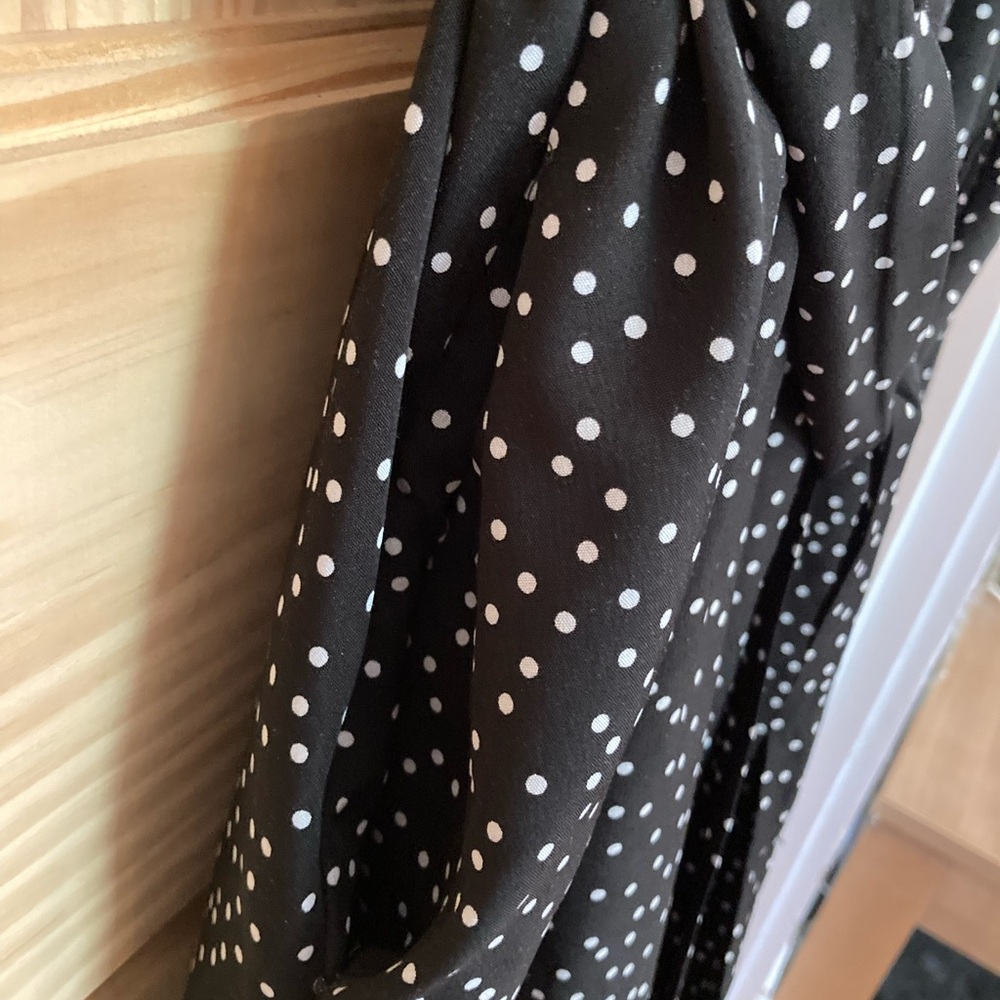 Ruffle Short Sleeve Midi Dress Polka Dot with pockets - Picture 9 of 15